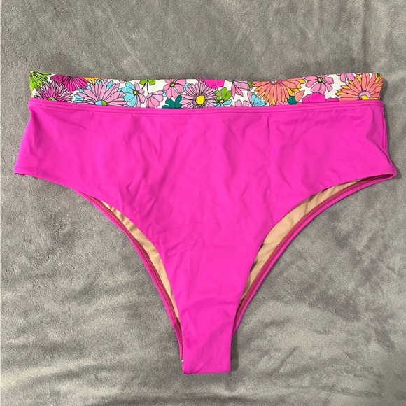 Swimsuits for All High Waist Floral Bikini Bottom - Picture 2 of 2